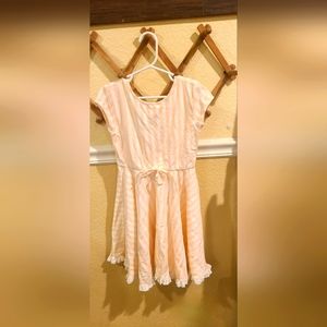 Omi Jo dress, sz 6. Pink and white stripe w bow. Boutique. Soft. Great quality.